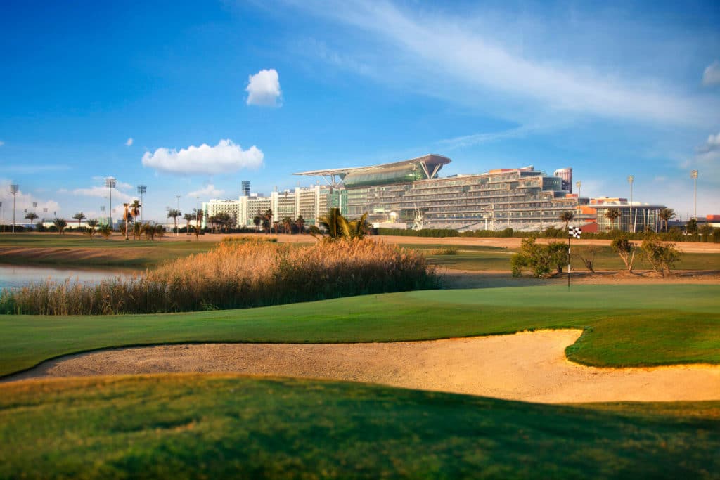 the track Meydan Dubai Golf Club